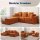 Living&Giving 云朵大U型模组沙发 101英寸 可拆洗含脚蹬