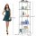  5-Tier Steel Wire Shelving Unit with Wheels, 23.2 x 13.8 x 72 Inch