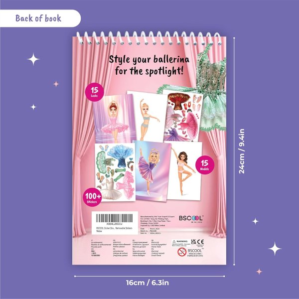 BSCOOL 芭蕾舞女孩 贴纸手工书