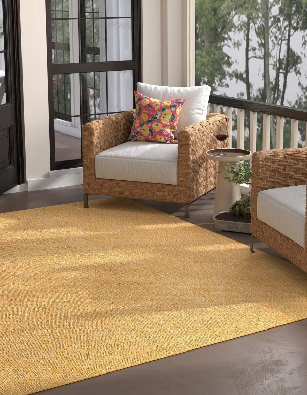  Indoor Outdoor Flatweave Area Rug 7' 10" Square