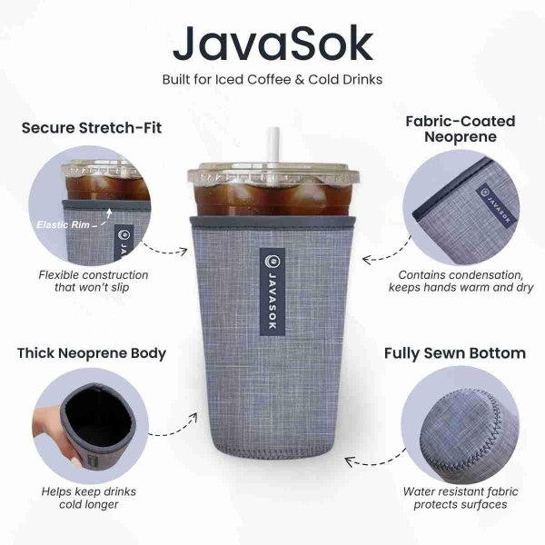 Sok It JavaSok Insulated Neoprene Cup Sleeve Medium 22-28oz