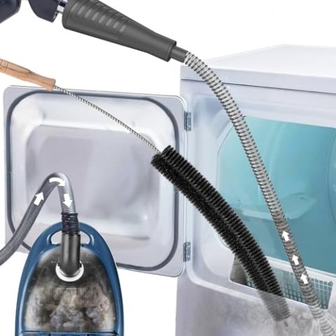 Sealegend 2Pcs Dryer Vent Cleaner Kit Vacuum Hose Attachment & Brush