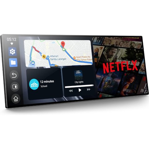 Volam 11-Inch Wireless CarPlay Android Auto Touchscreen Car Stereo with Streaming Apps, HD Display, Backup Camera