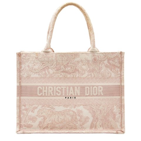 Pre-owned Book Tote Medium Canvas Embroidery