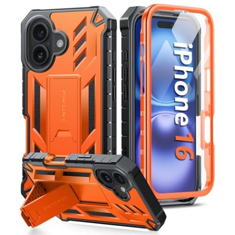 FNTCASE iPhone 16 带支架保护壳 带屏幕膜