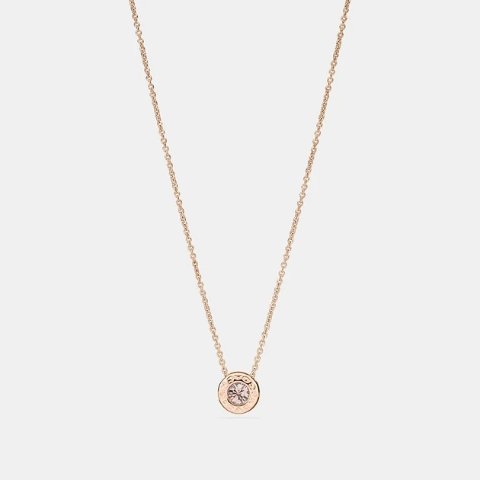 Open Circle Stone Strand Necklace