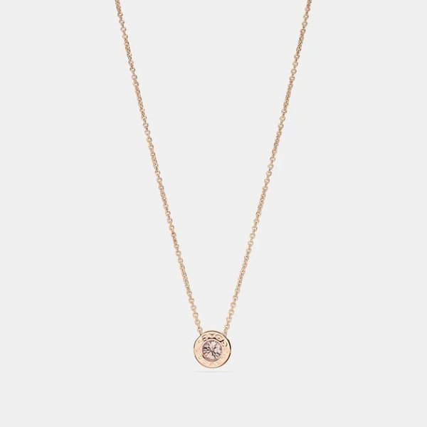 Open Circle Stone Strand Necklace