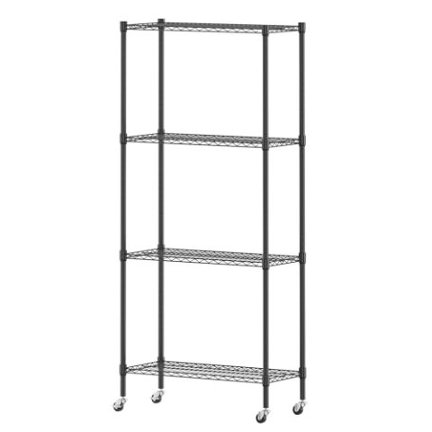 Homdox 4-Tier Heavy Duty Adjustable Metal Shelving Unit 29.92x13.98x74.41 in