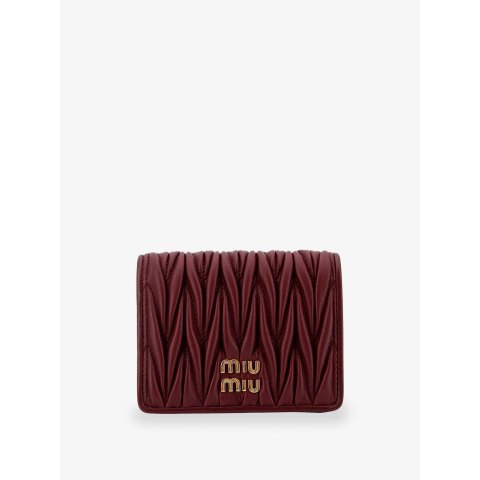 Miu MiuMiu Miu 绗缝皮革钱包 红色