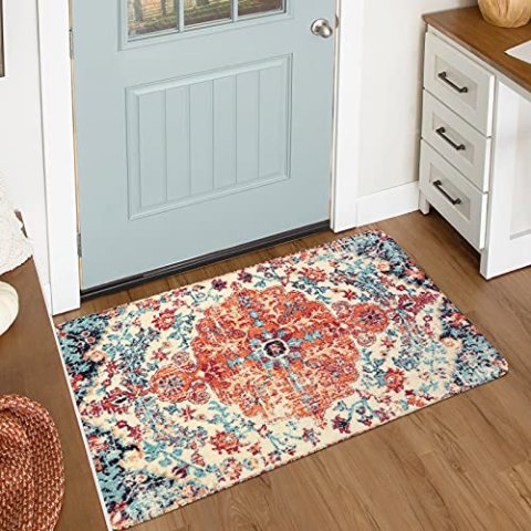 Lahome Bohemian花卉地毯 2x3 防滑洗可用