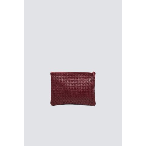 A4 Pochette 编织皮革手袋