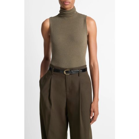 Vince Sleeveless Modal Turtleneck Top for Women
