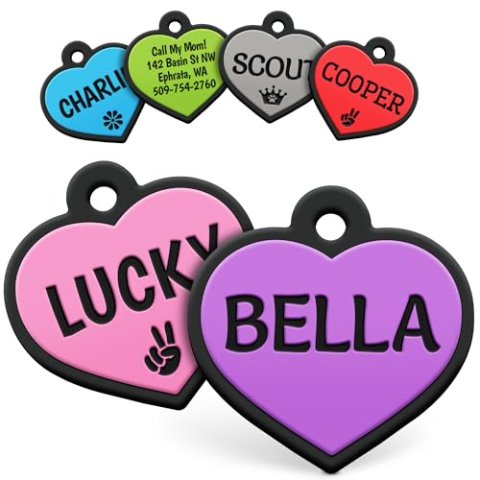 GoTags Silicone Silent Personalized Engraved Pet Tag