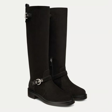 Chrystie Knee-High Moto Boot