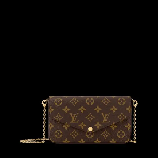 Pochette Felicie Monogram Canvas Crossbody Bag with Chain
