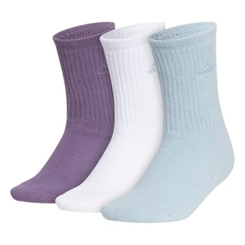 adidas 女士舒适柔软袜 3双
