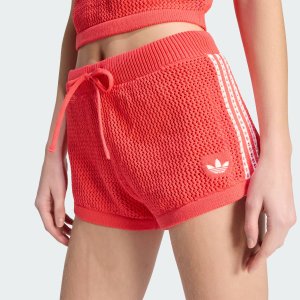 adidas 钩编针织短裤