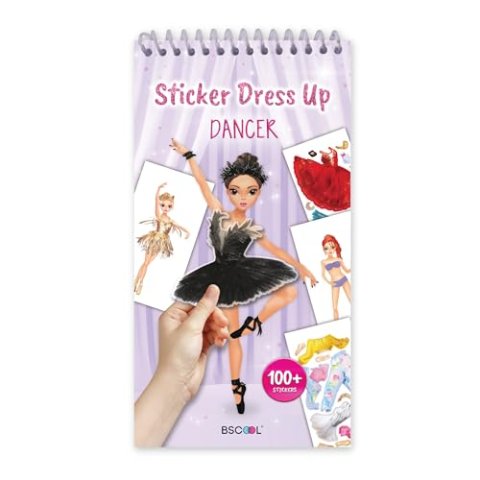 BSCOOL Dance Recital Dress Up Sticker Activity Book for Girls