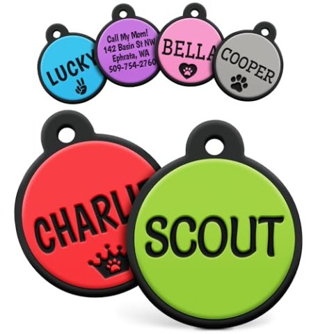 GoTags Silicone Personalized Engraved Silent Pet Tag