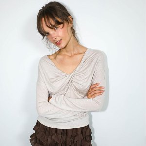 Twist Front Drape Top $52