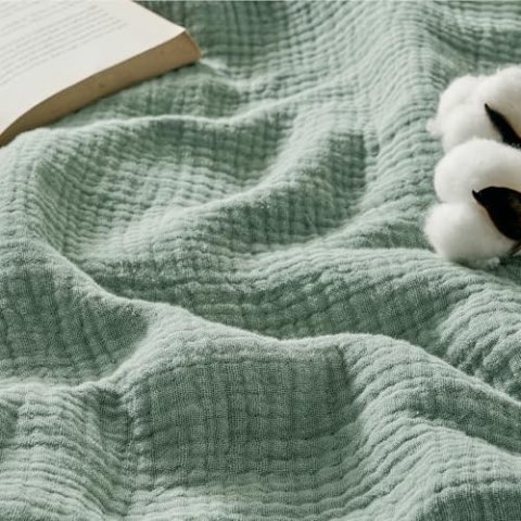Bedsure 100%棉纱布成人毯 大号