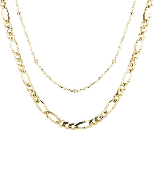 Glaze Jewelry 14K包银双层链项链