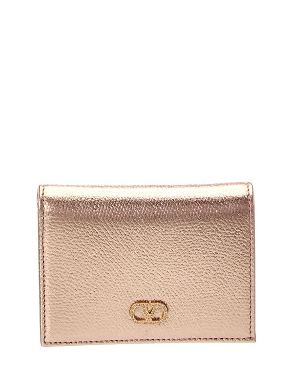 VLogo Signature Leather Card Case