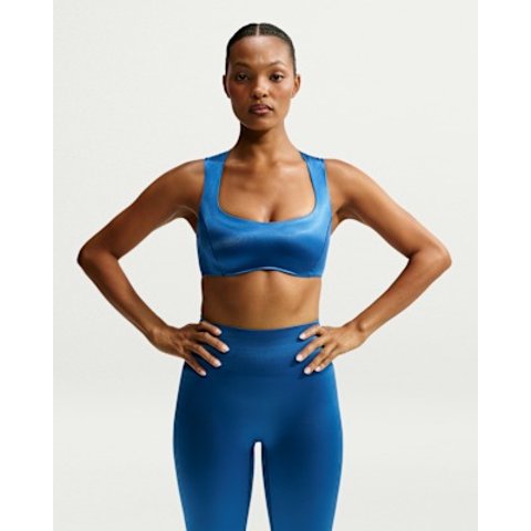 NikeSKIMS 缎面亮泽U型领运动内衣