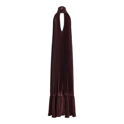 L IDEE Libertie Pleated Halter Gown
