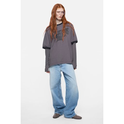 Acne Studios1981 Loose Fit Wide Leg Jeans