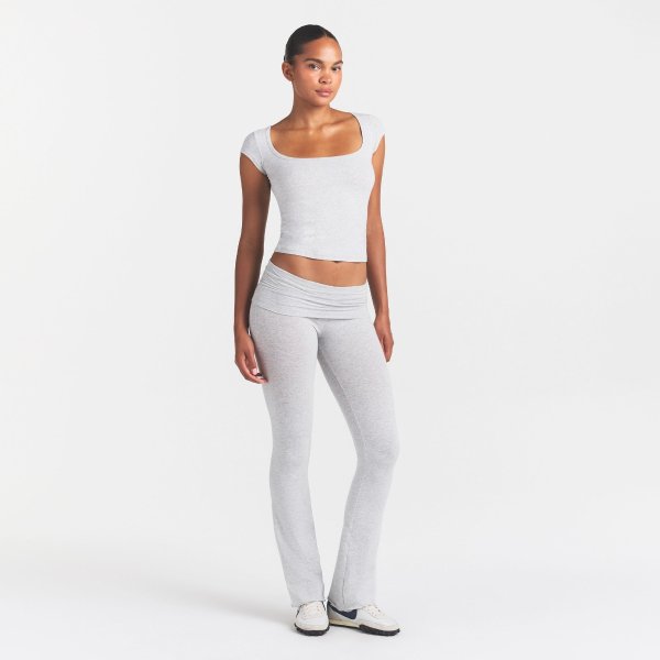 Cotton Jersey Scoop Neck T-Shirt