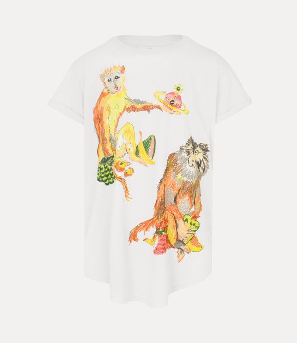 Monkeys Longline T-Shirt Round Neck