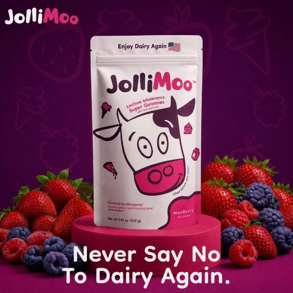 JolliMoo 乳糖酶软糖 9000+FCC 成人儿童适用