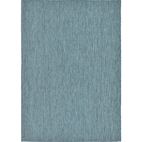 Unique Loom Flatweave Indoor Outdoor Area Rug 7'1" x 10' Rectangle