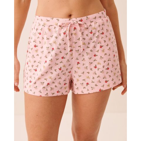 La Vie En Rose Ditsy Floral Print Cotton Pyjama Shorts