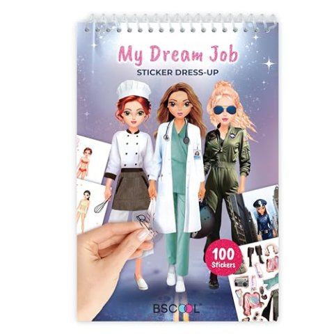BSCOOL Sticker Dress Up Book for Girls Dream Career