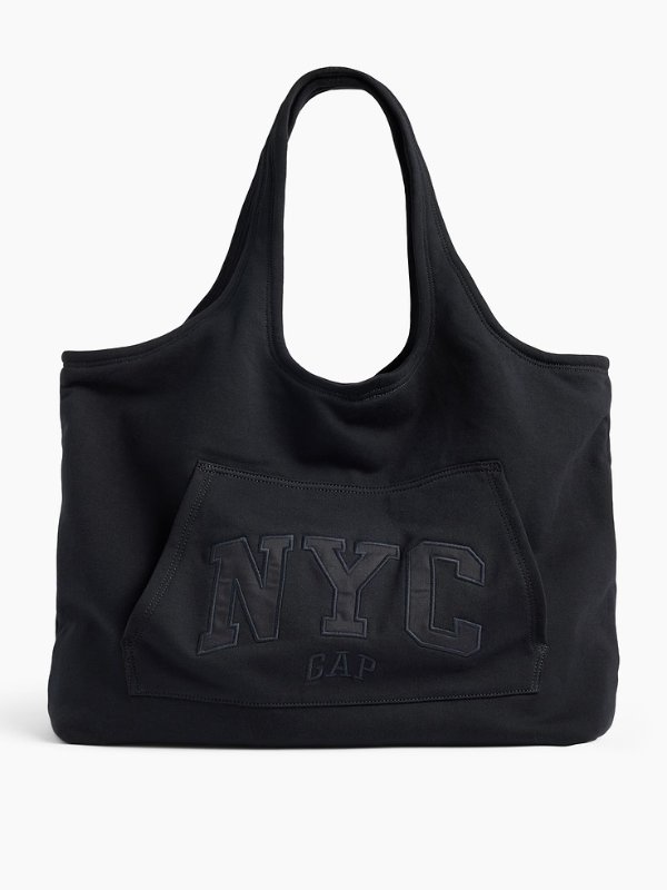 NYC卫衣单肩托特包
