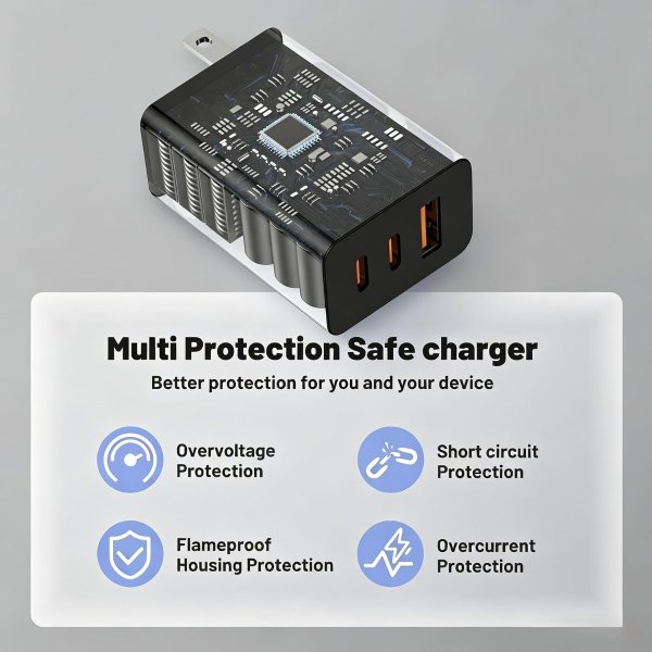 Kitminun 65W Super Fast Type-C Wall Charger with 100W USB C Cable Set