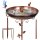 GRECOMEIN 12 Inch Metal Outdoor Bird Bath