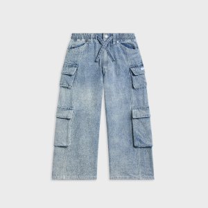 Textured Denim Zane Cargo Pant $105