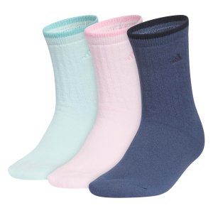 adidas 女士舒适软底运动袜 3双
