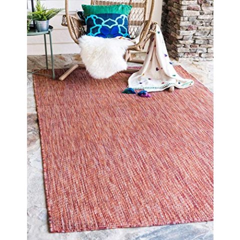 Unique Loom Indoor Outdoor Flatweave Area Rug 8' x 11'4" Rectangle