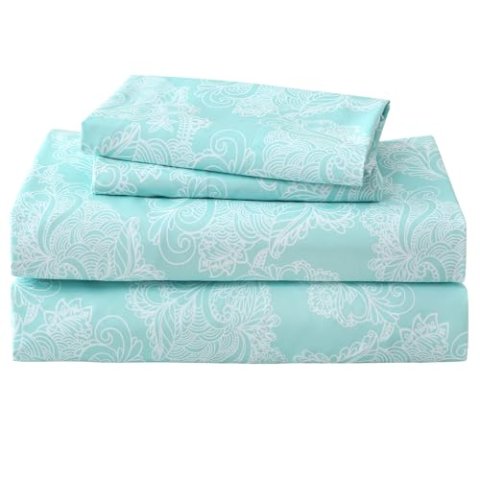 ChicView Queen Size Boho Paisley Microfiber 4-Piece Sheet Set Anti-Pilling Deep Pocket