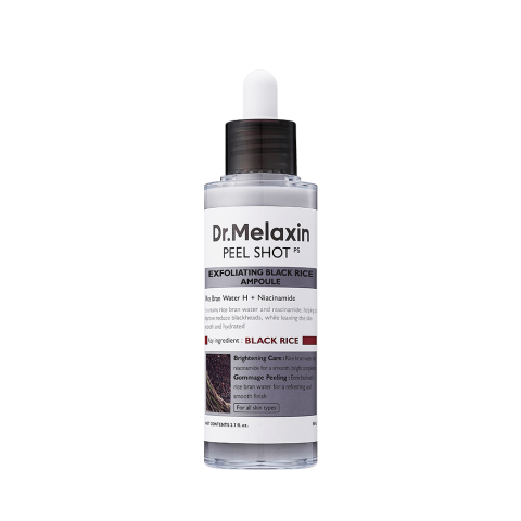 Dr.Melaxin Black Rice Peeling Ampoule 80ml Exfoliating Pore Tightening
