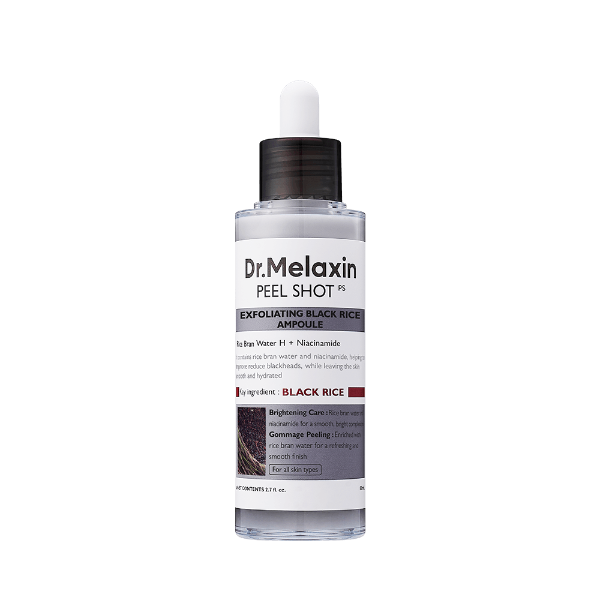 Dr.Melaxin Black Rice Peeling Ampoule 80ml Exfoliating Pore Tightening