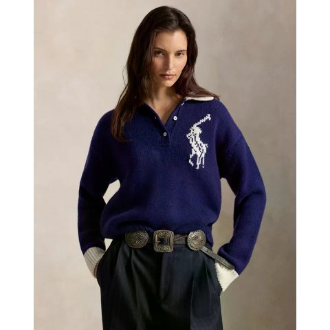 Ralph LaurenBig Pony Wool Rugby Sweater