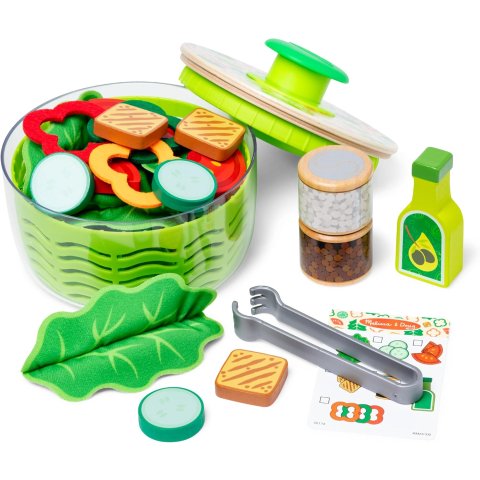 Melissa & Doug 沙拉搅拌器厨房玩具套装 28件