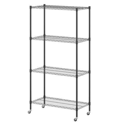 Homdox Heavy Duty 4-Tier Metal Adjustable Shelving Unit 36.02"x17.91"x74.41"