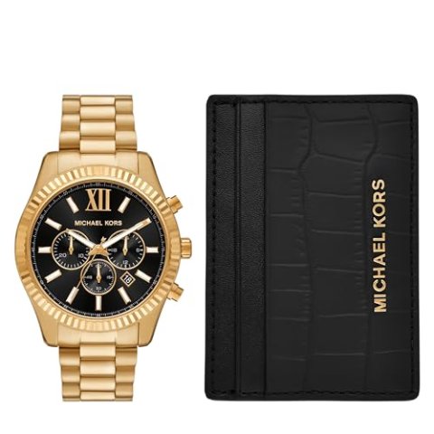 Michael Kors Lexington 计时 男士不锈钢腕表套装