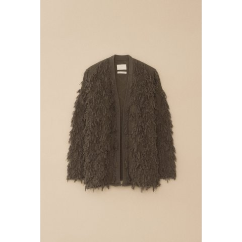 Tufted Cardigan Cotton Fringe